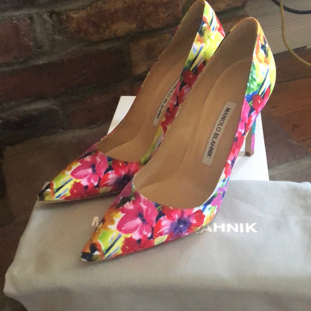Floral Manolo Blahnik Heels